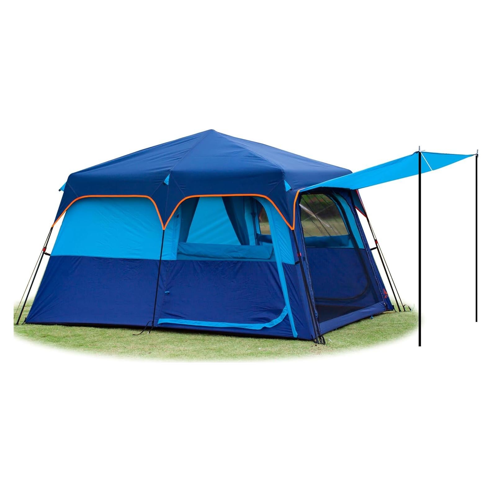 Carpa KTT Extra Grande para 6 Personas, 2 Habitaciones, Impermeable