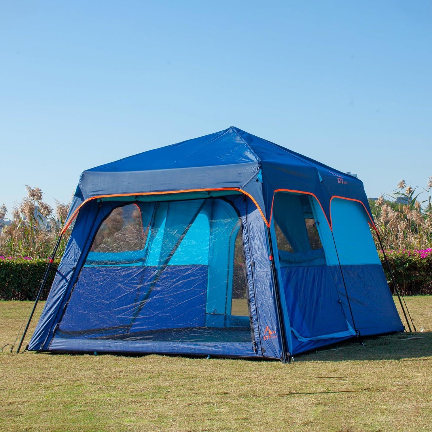 Carpa KTT Extra Grande para 6 Personas, 2 Habitaciones, Impermeable