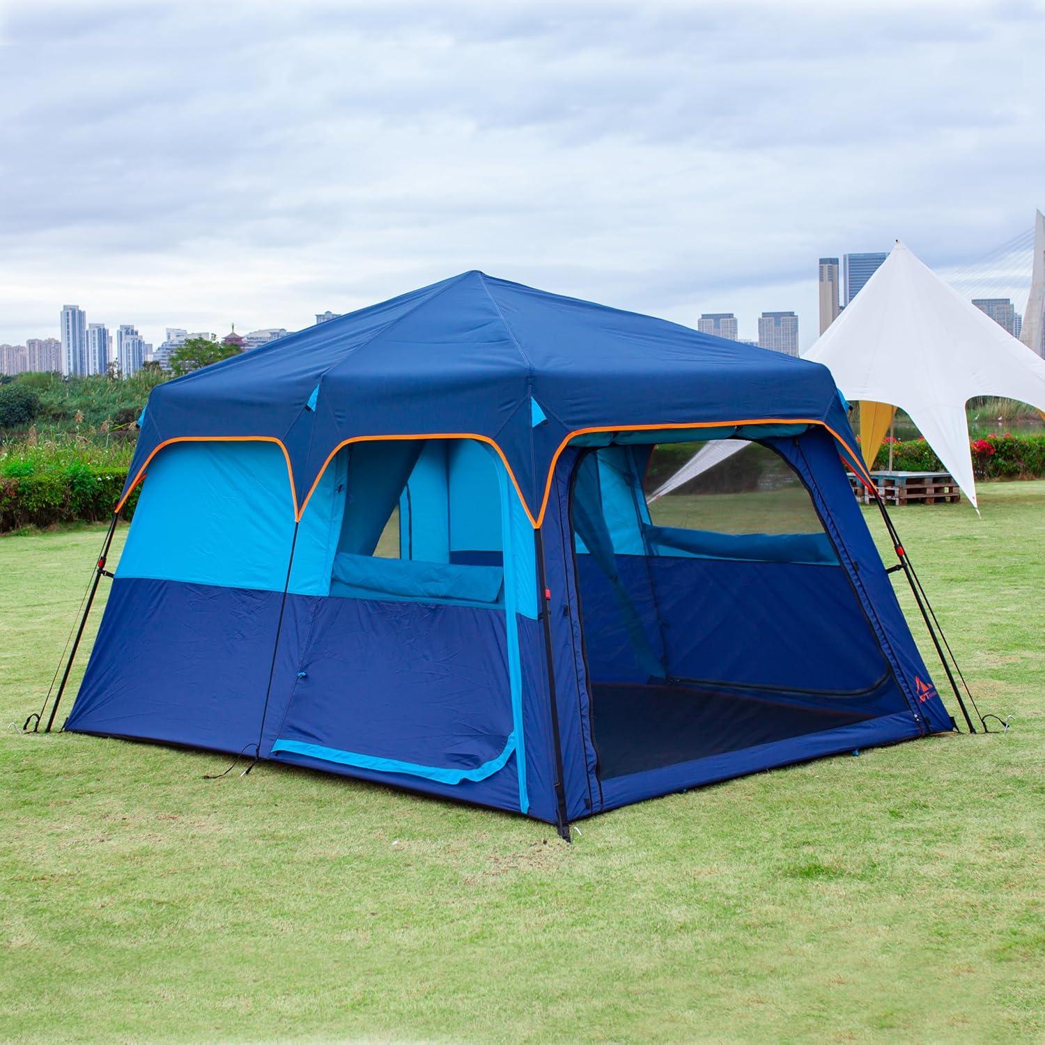 Carpa KTT Extra Grande para 6 Personas, 2 Habitaciones, Impermeable