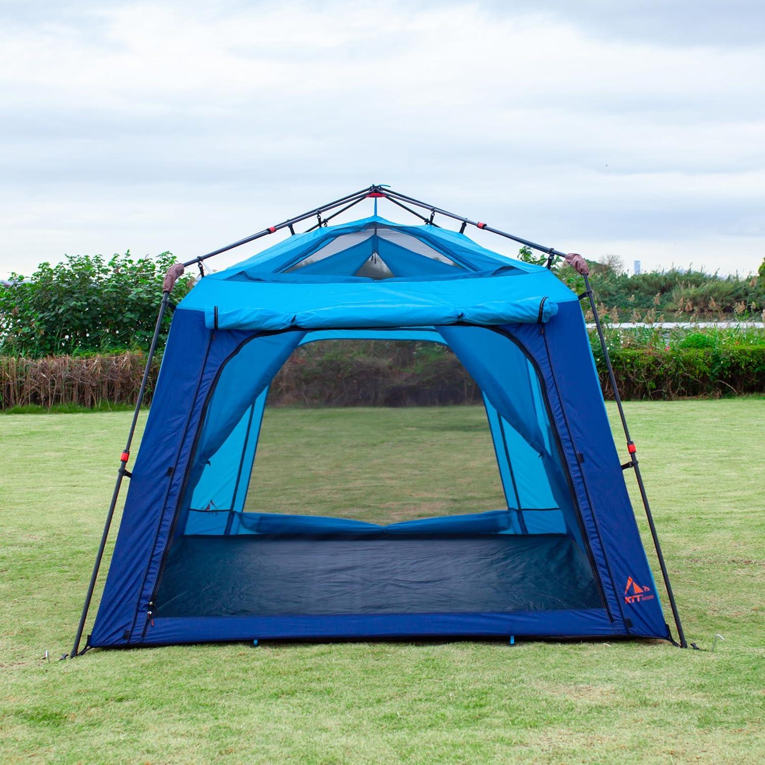Carpa KTT Extra Grande para 6 Personas, 2 Habitaciones, Impermeable