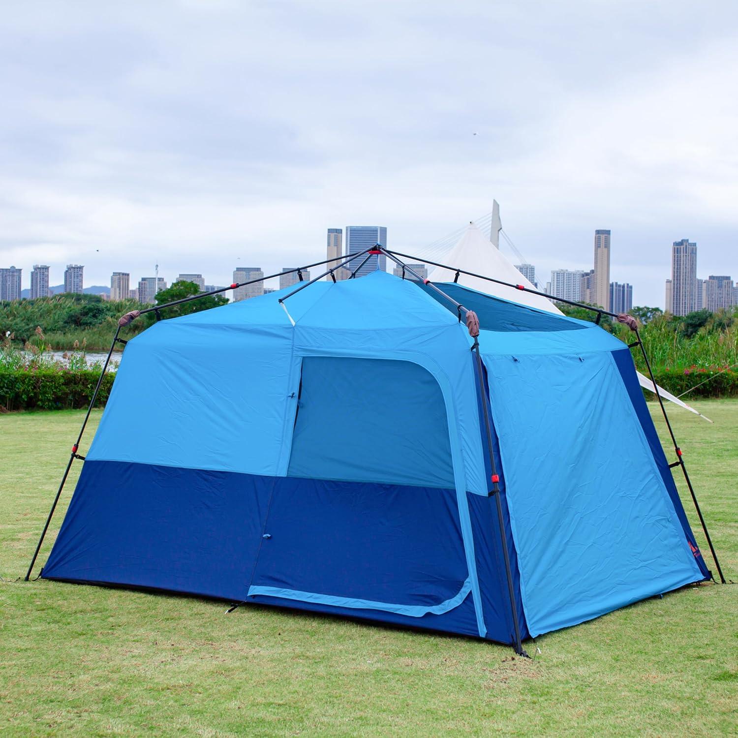 Carpa KTT Extra Grande para 6 Personas, 2 Habitaciones, Impermeable