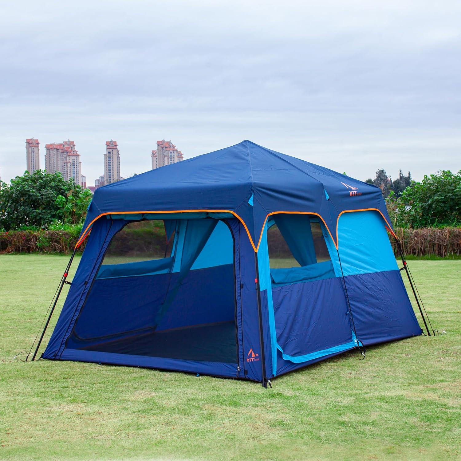 Carpa KTT Extra Grande para 6 Personas, 2 Habitaciones, Impermeable
