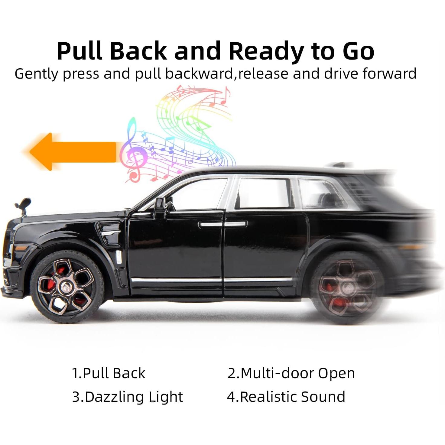 Coche de Juguete BDTCTK Rolls Royce Cullinan 1:36 Negro