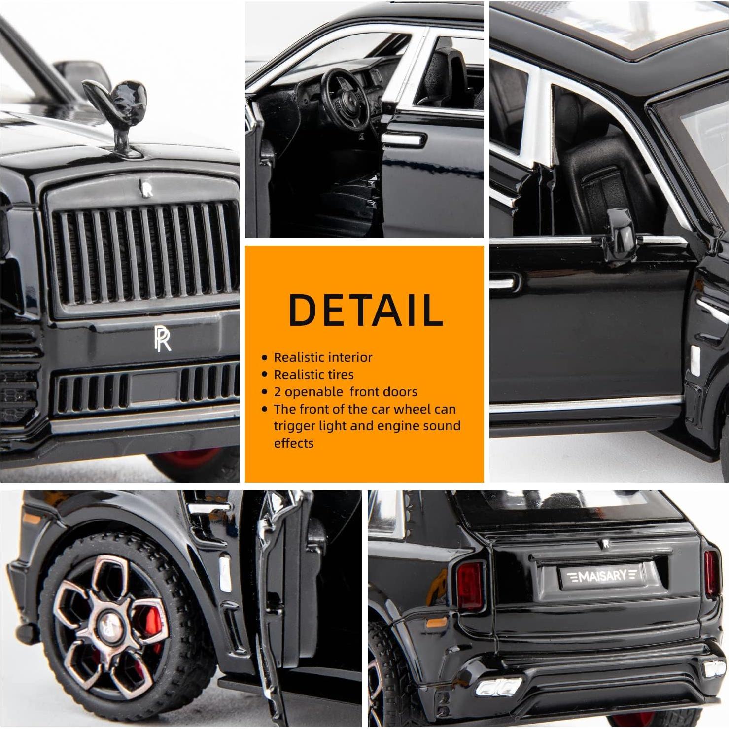 Coche de Juguete BDTCTK Rolls Royce Cullinan 1:36 Negro