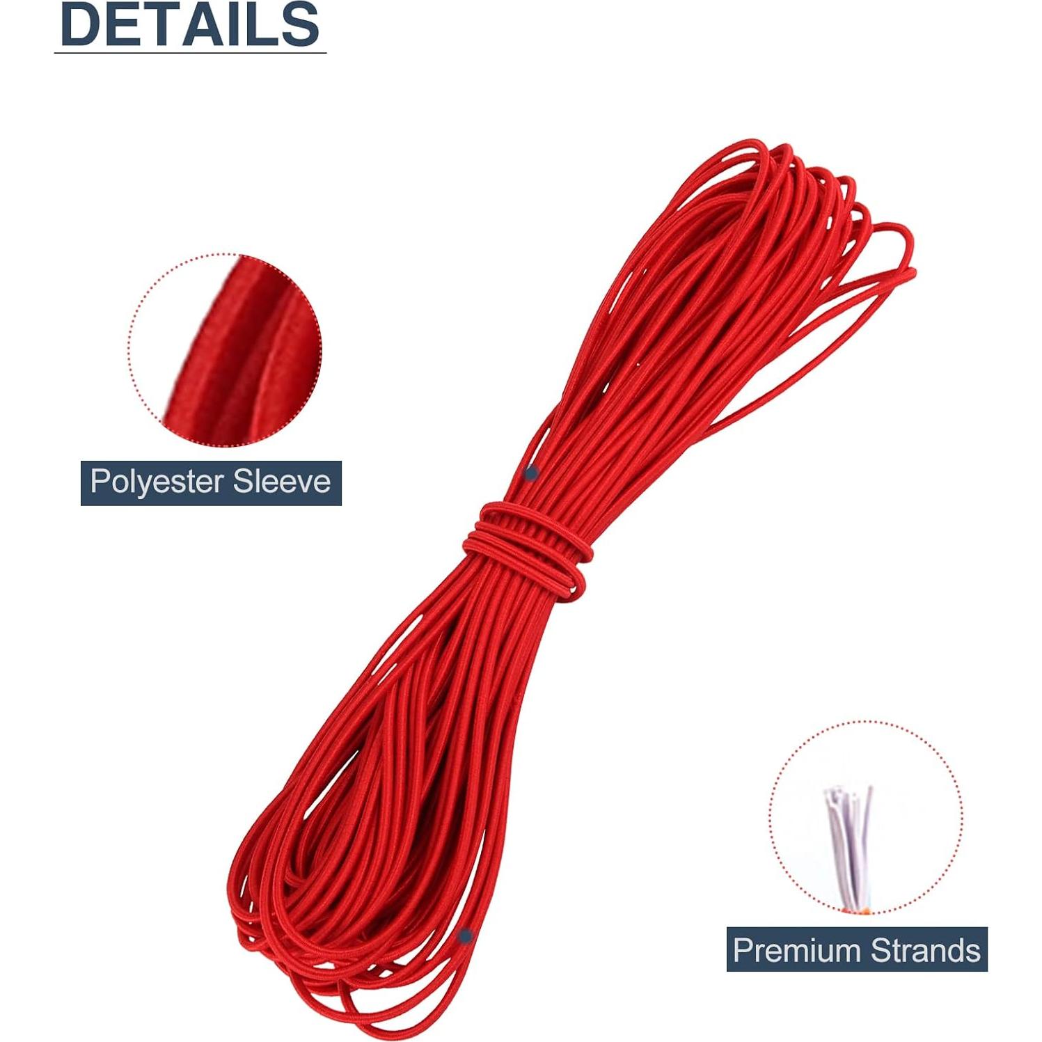 Cordón Elástico Bungee BRILLIANCE4U 60 pies (18.3 m) Reforzado