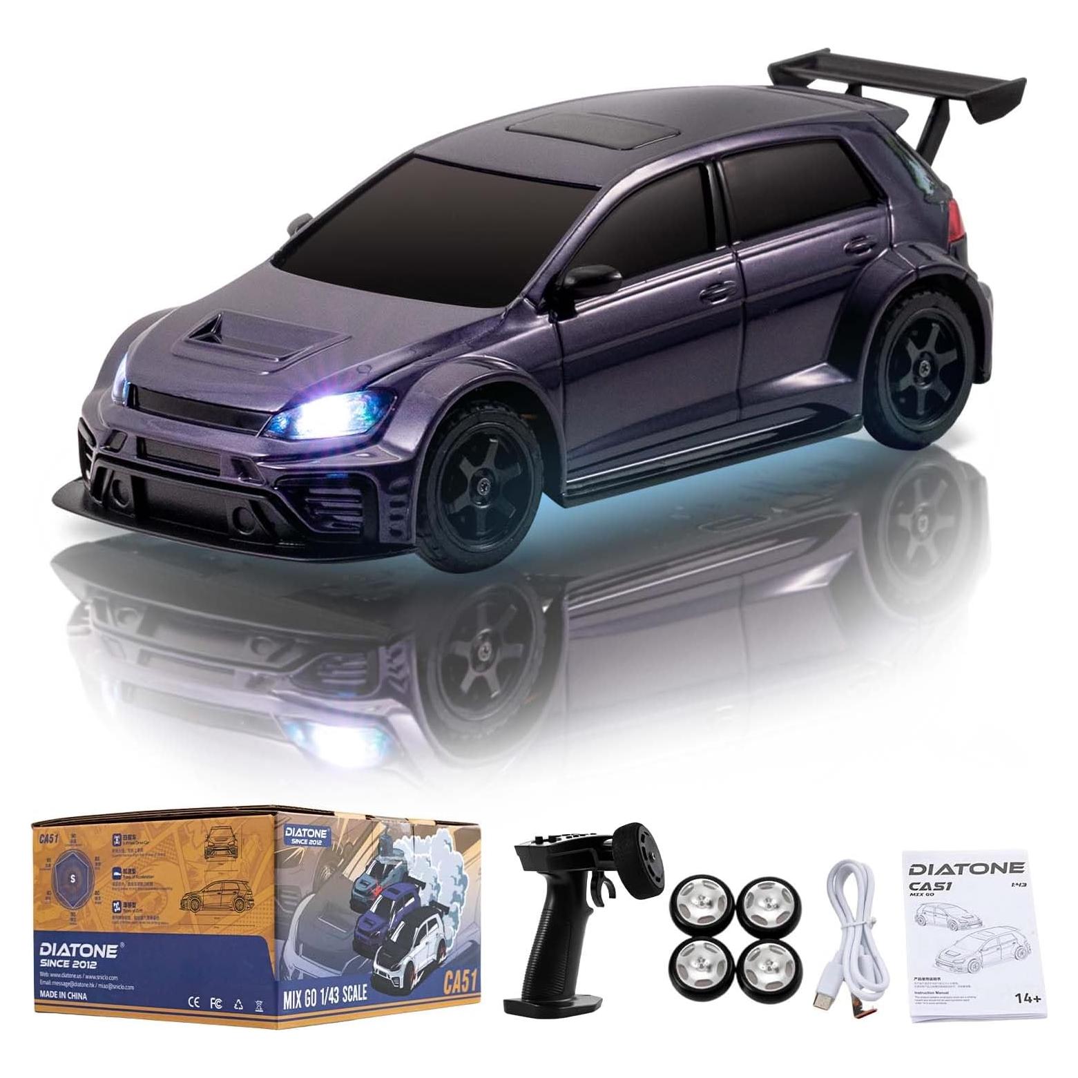 Coche RC Drift Fairrc CA51 1/43 4WD Púrpura Alta Velocidad