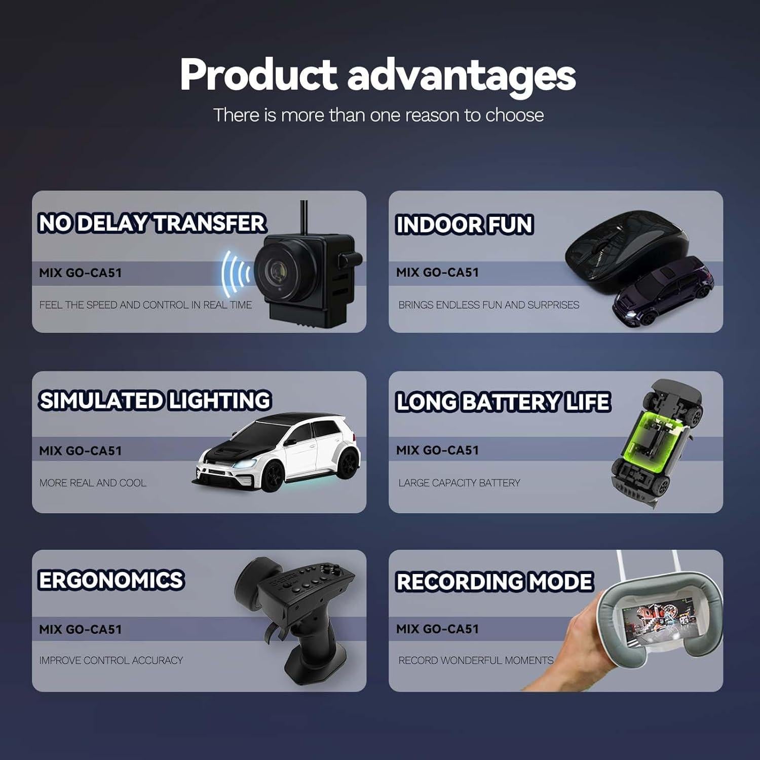 Coche RC Drift Fairrc CA51 1/43 4WD Púrpura Alta Velocidad