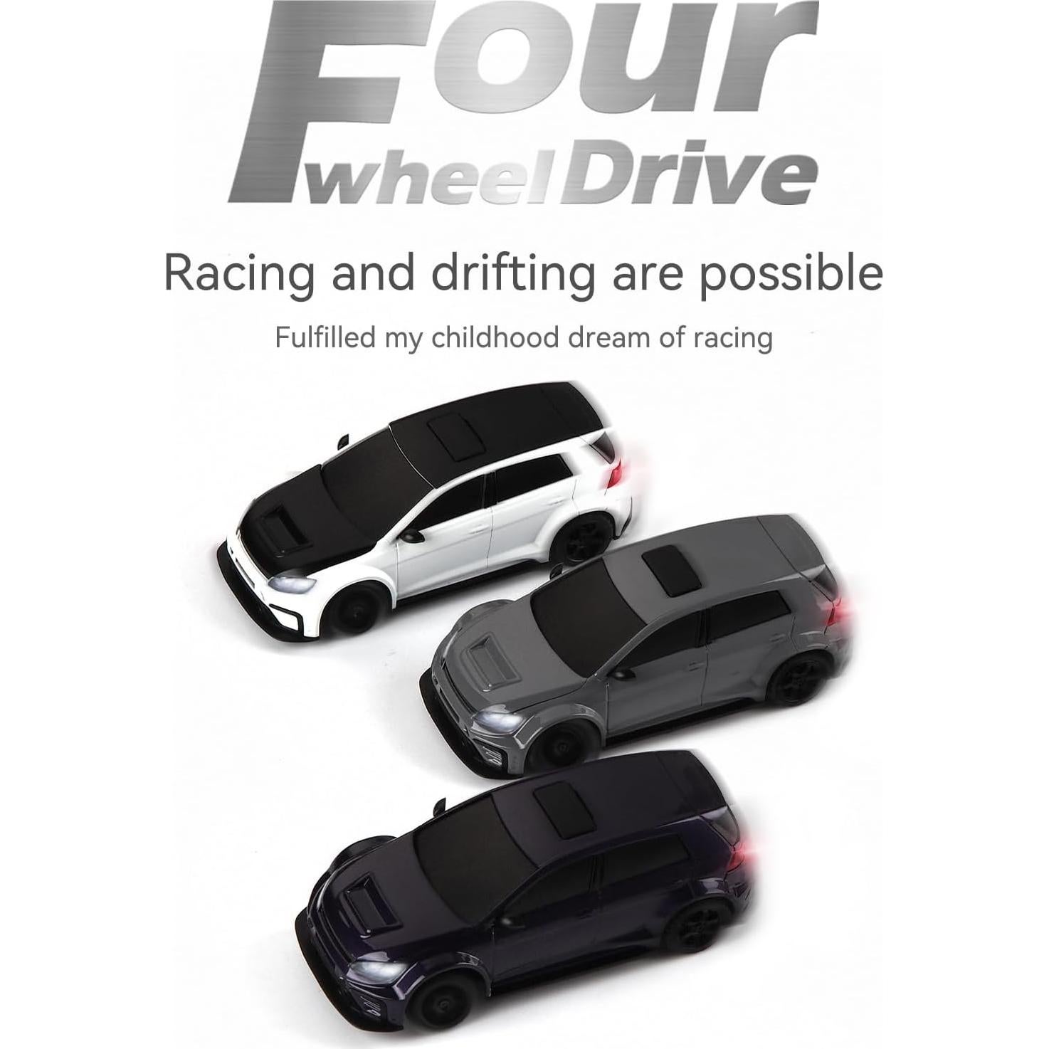 Coche RC Drift Fairrc CA51 1/43 4WD Púrpura Alta Velocidad