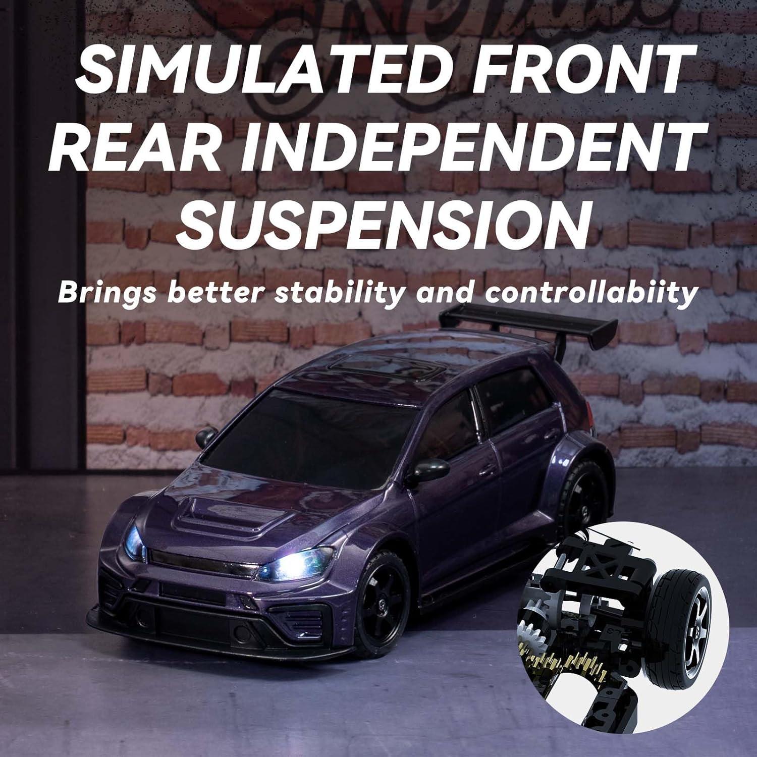 Coche RC Drift Fairrc CA51 1/43 4WD Púrpura Alta Velocidad