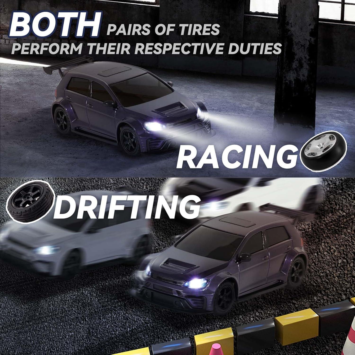 Coche RC Drift Fairrc CA51 1/43 4WD Púrpura Alta Velocidad