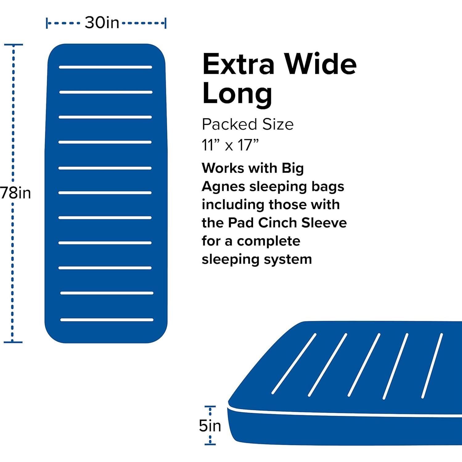 Colchón Inflable Big Agnes Captain Comfort Deluxe 30x78 cm