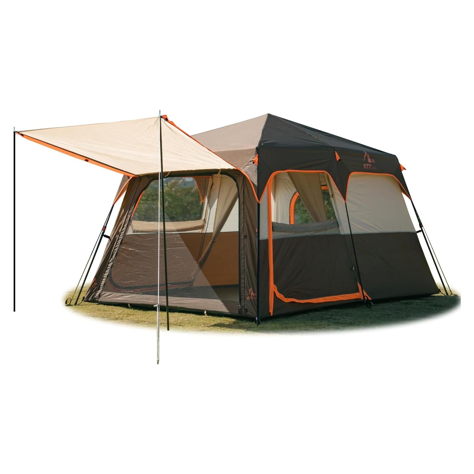 Carpa Instantánea KTT 6-8 Personas Impermeable 2 Habitaciones
