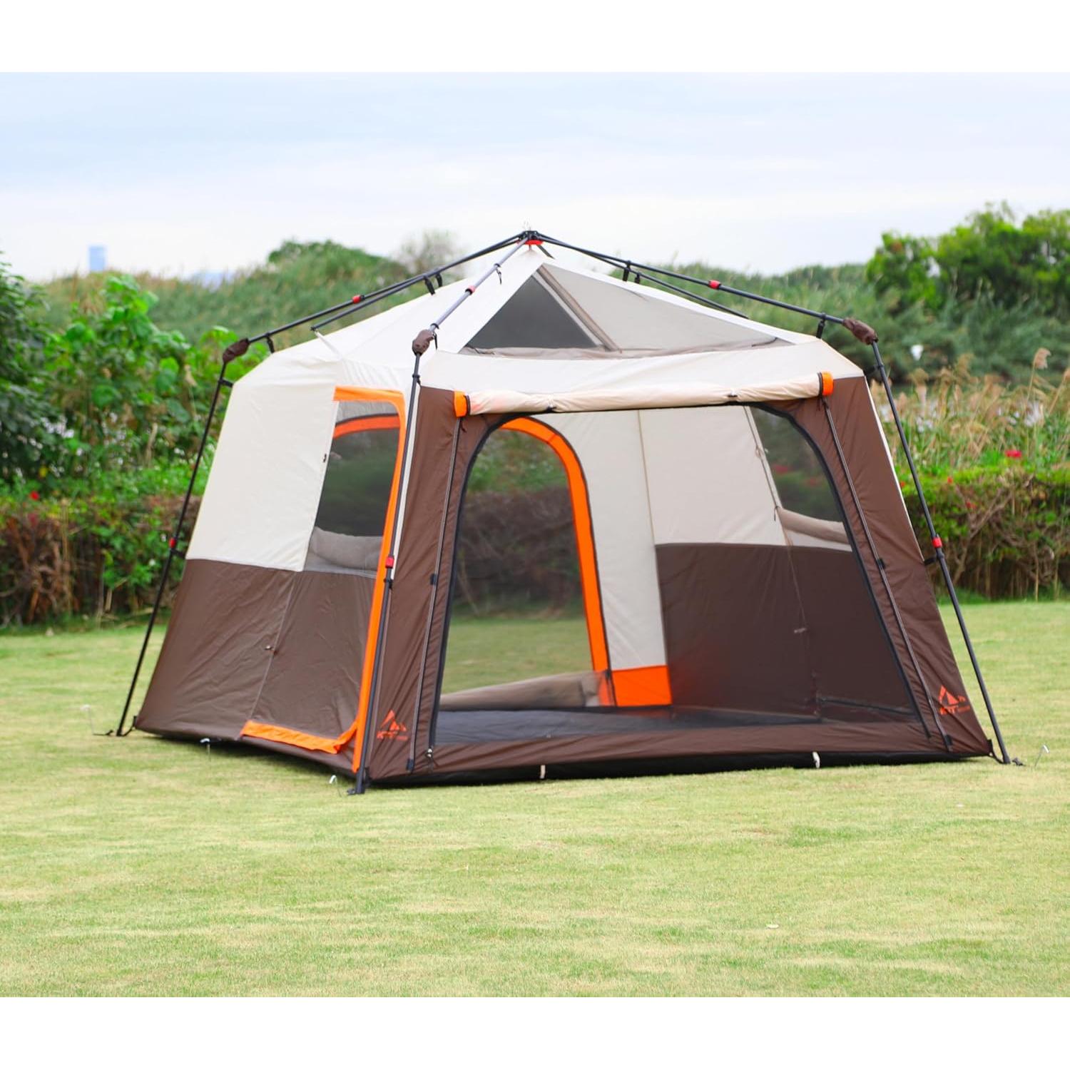 Carpa Instantánea KTT 6-8 Personas Impermeable 2 Habitaciones