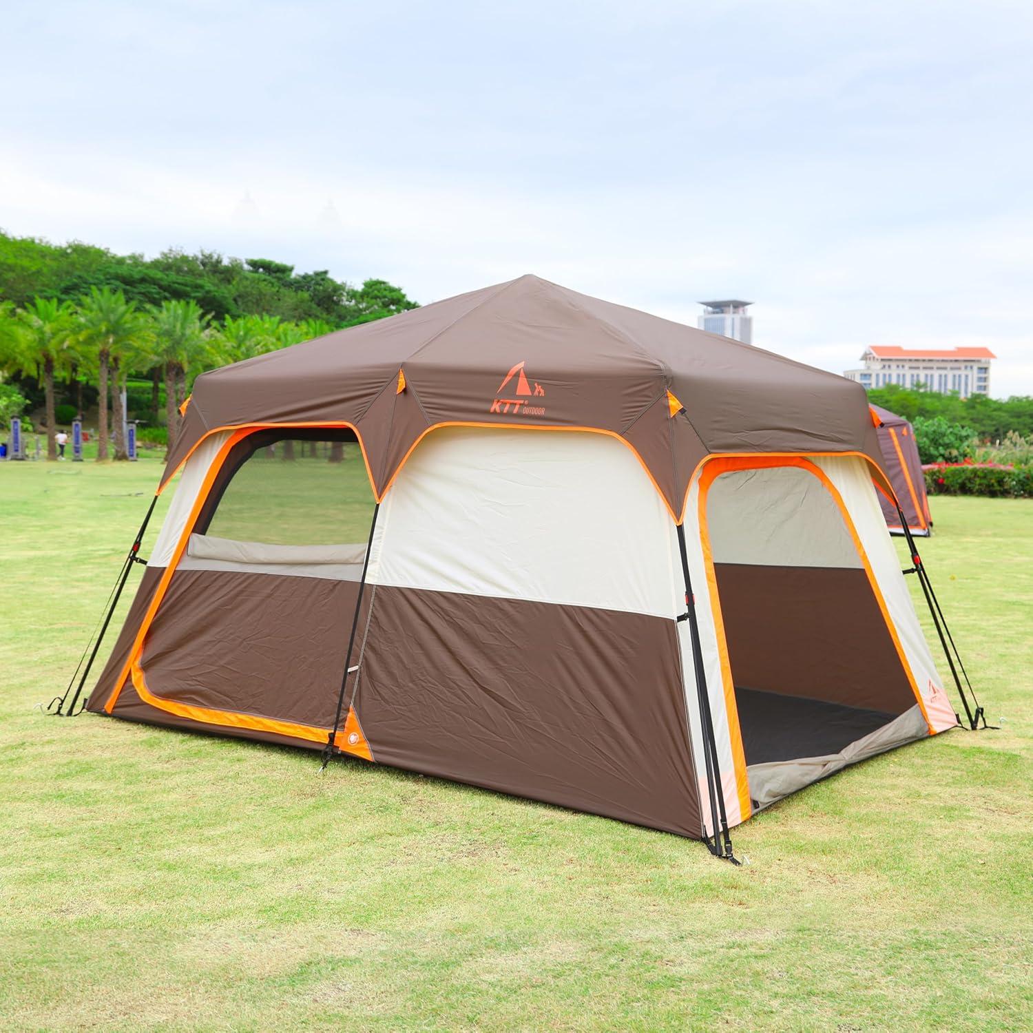 Carpa Instantánea KTT 6-8 Personas Impermeable 2 Habitaciones