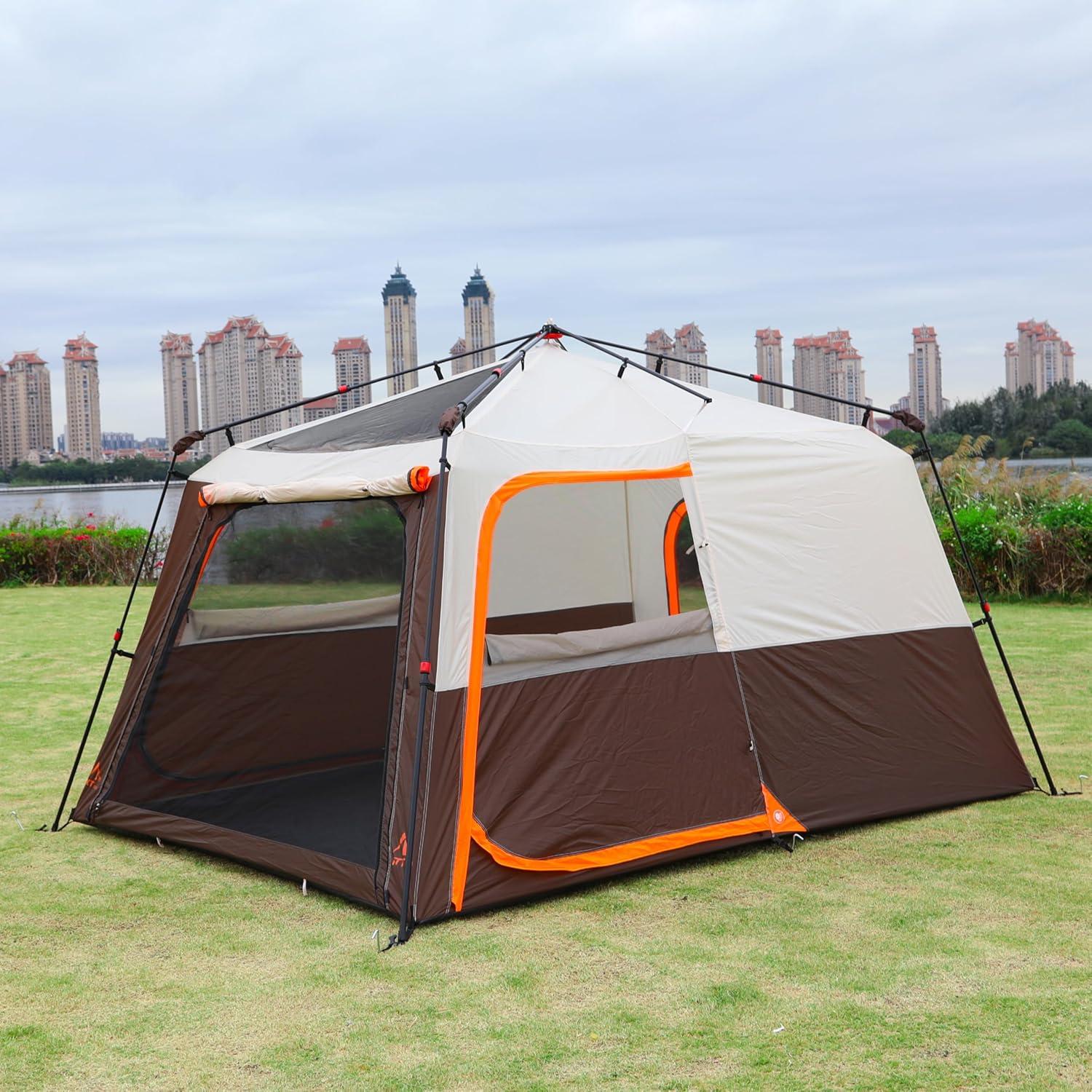 Carpa Instantánea KTT 6-8 Personas Impermeable 2 Habitaciones
