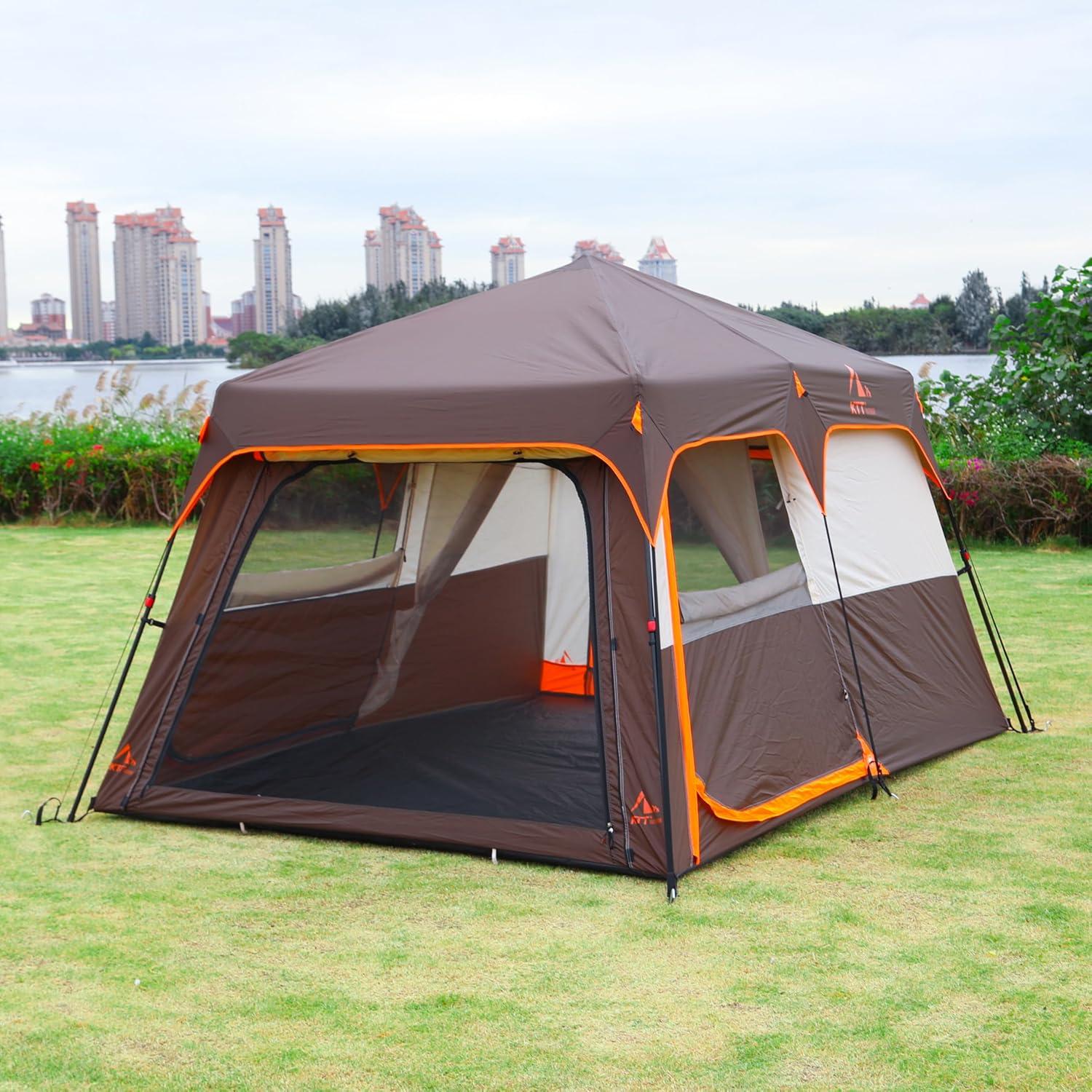 Carpa Instantánea KTT 6-8 Personas Impermeable 2 Habitaciones