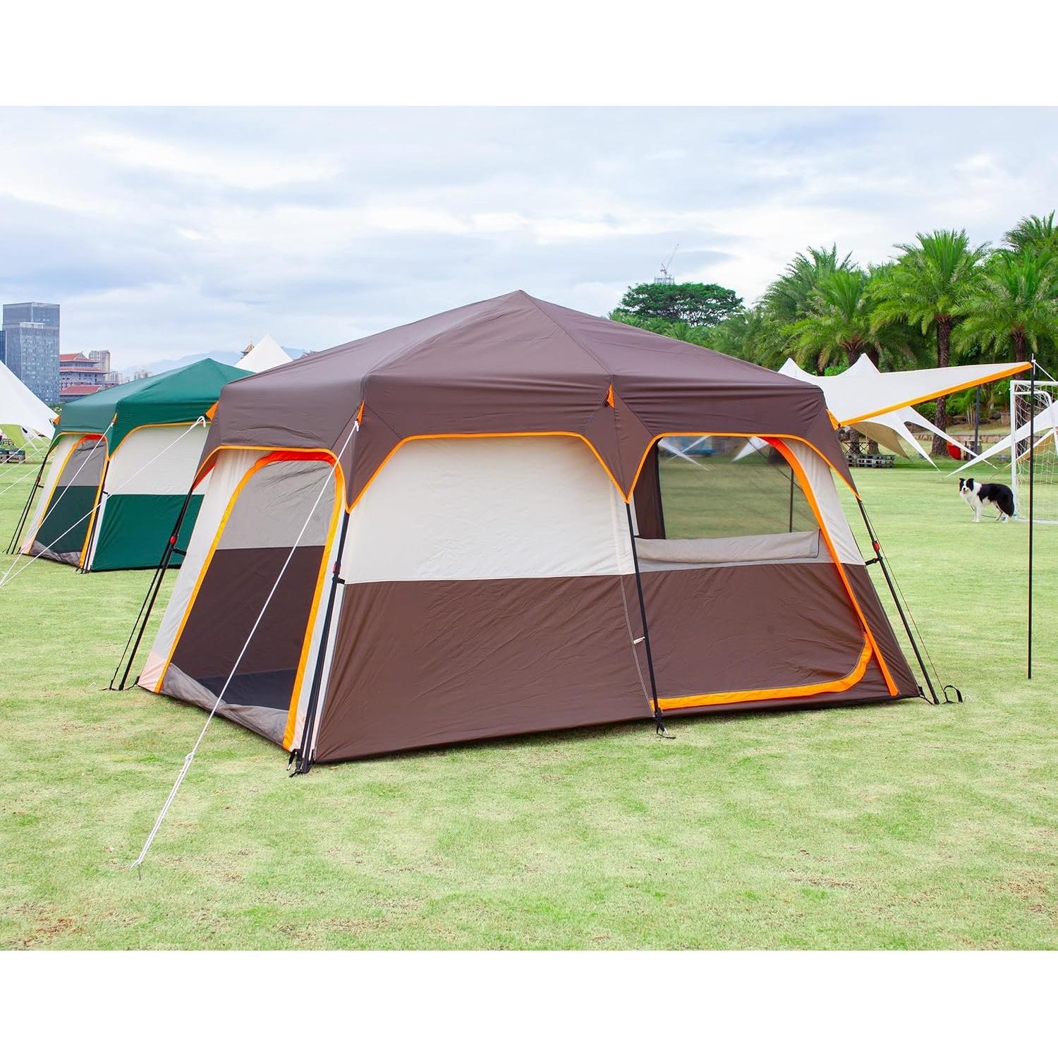 Carpa Instantánea KTT 6-8 Personas Impermeable 2 Habitaciones