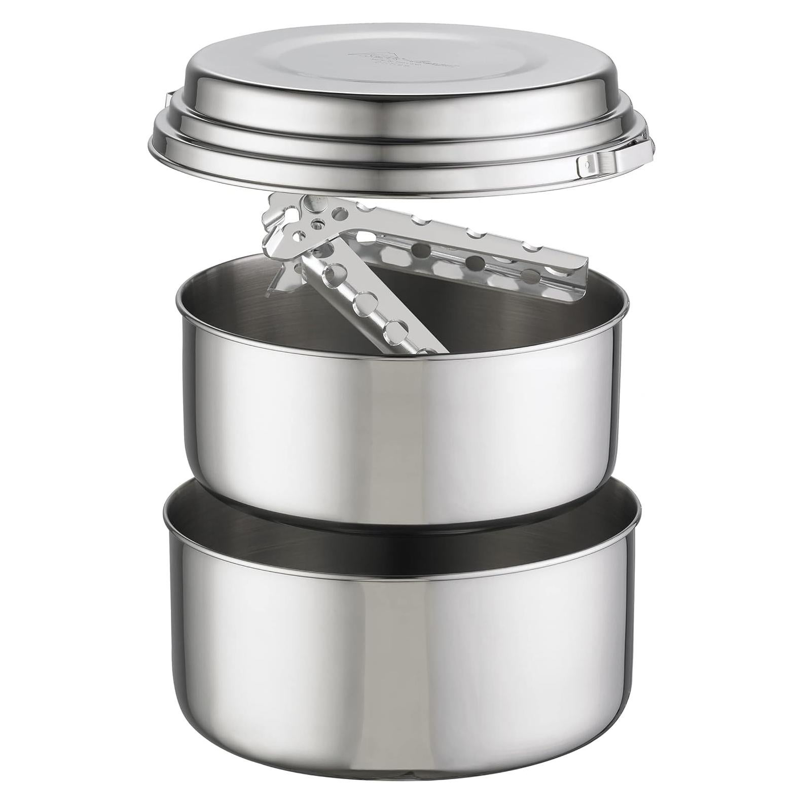 Juego de Ollas de Camping MSR Alpine 2 Acero Inoxidable 5 Piezas