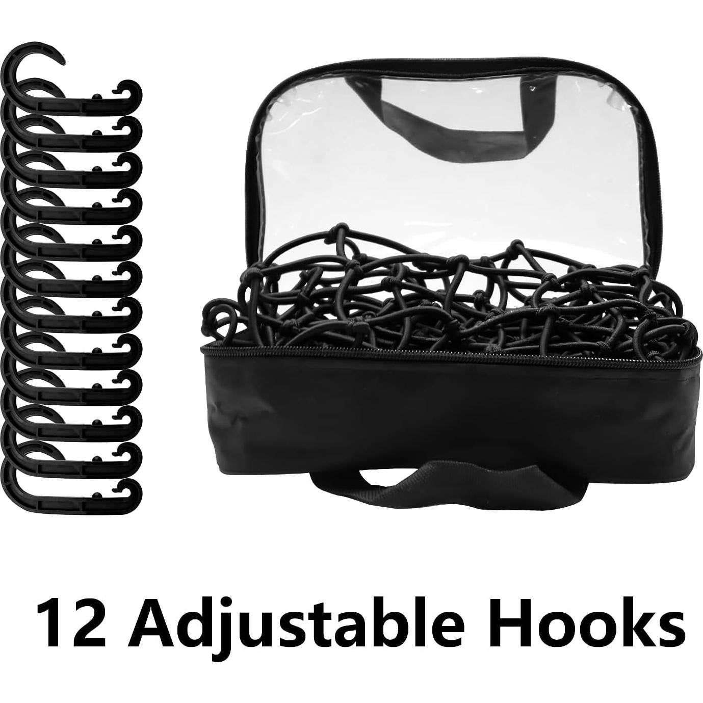 Red de Carga Funmit 56x96 cm con 12 Ganchos Ajustables