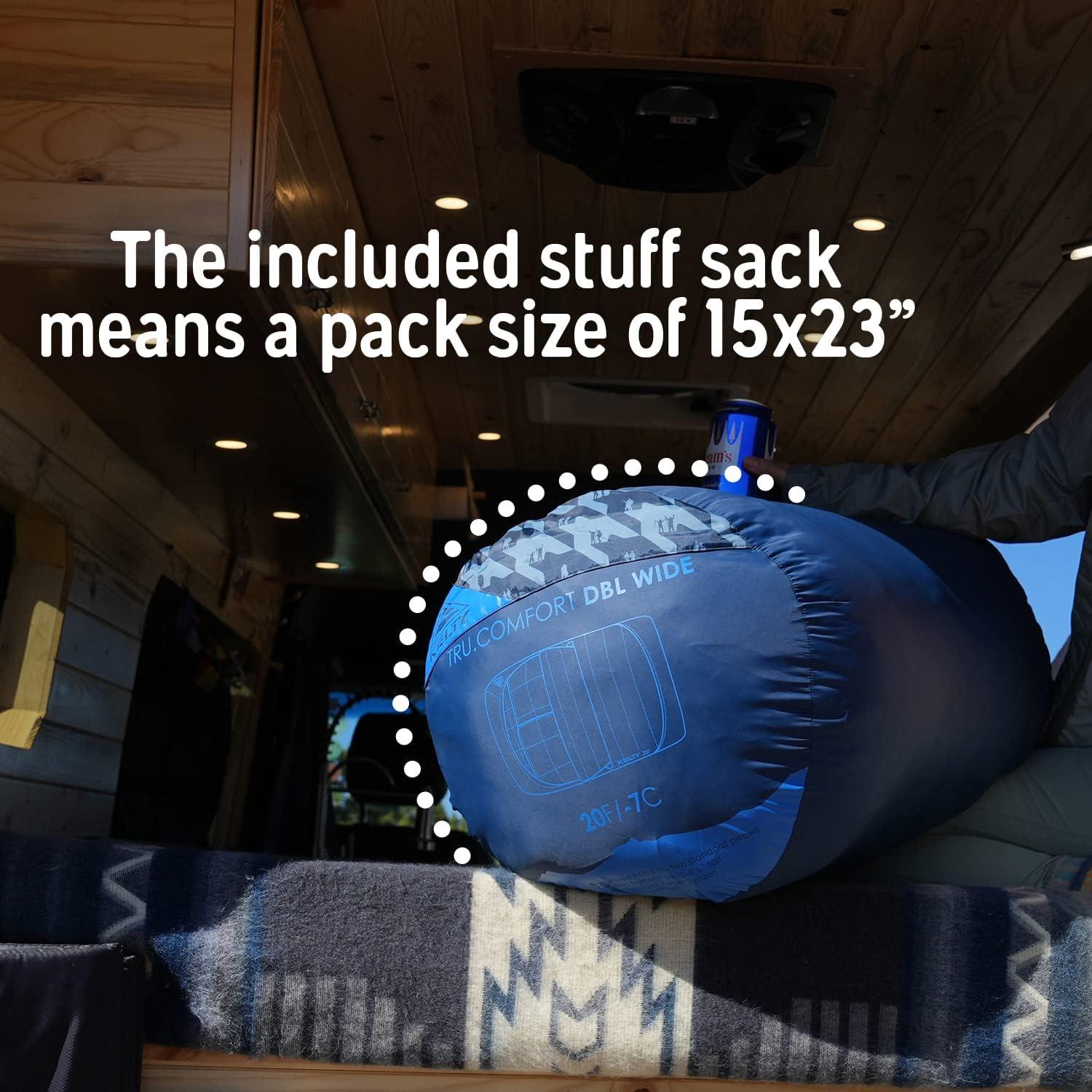 Saco de Dormir Doble Ancho Kelty Tru.Comfort 20°C para 2 Personas