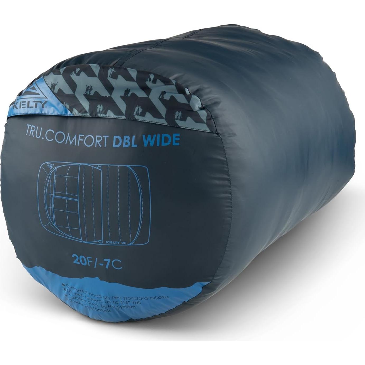 Saco de Dormir Doble Ancho Kelty Tru.Comfort 20°C para 2 Personas