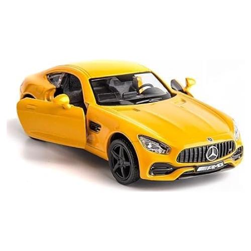 Coche de aleación Mercedes-Benz AMG GTS 1:36 Amarillo