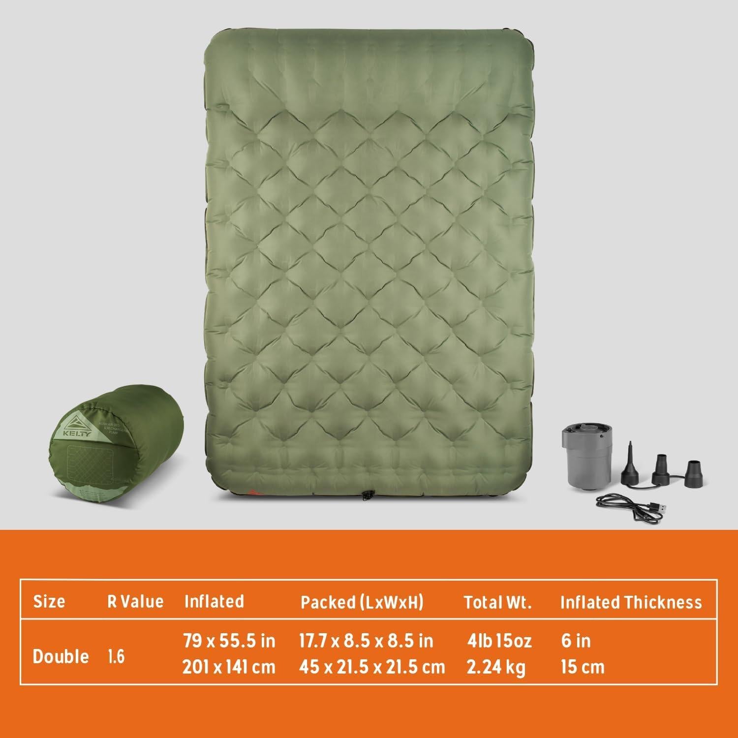 Colchón de Aire Kelty Kush Queen 201x142 cm 15 cm Grosor