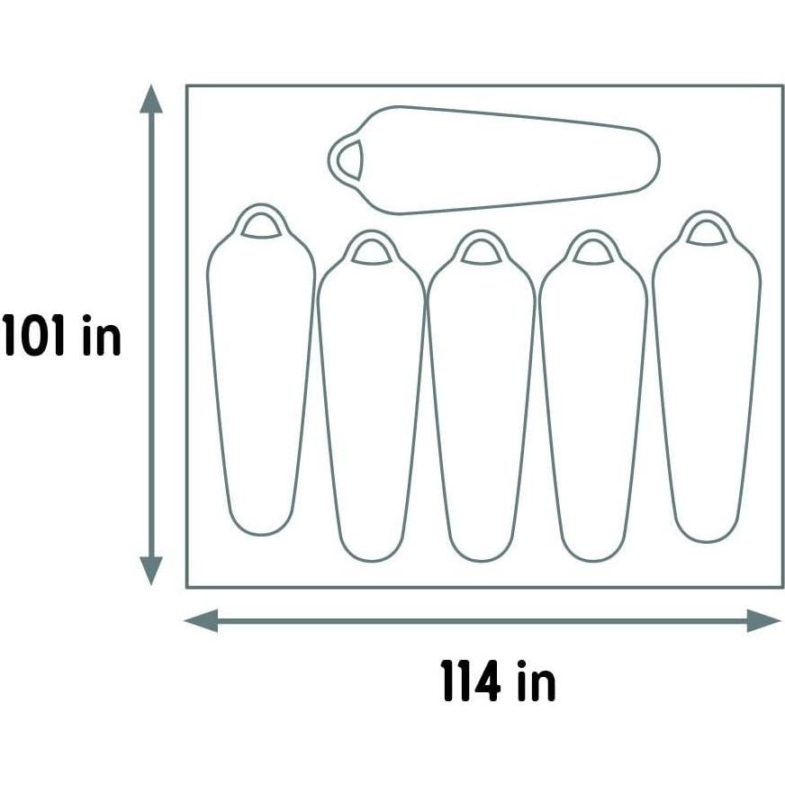 Huella de Toldo Kelty Tallboy 6 Personas, Resistente al Agua