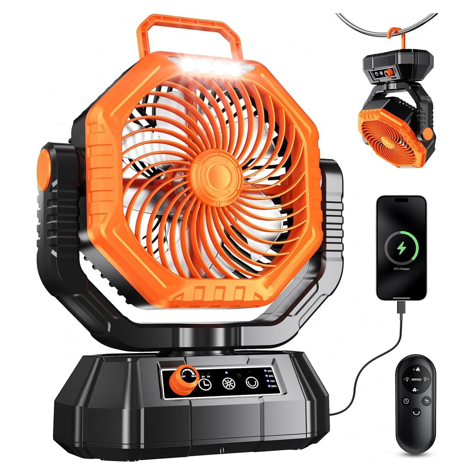 Ventilador Portátil HAWANA TT-15 Recargable 20000mAh 360°