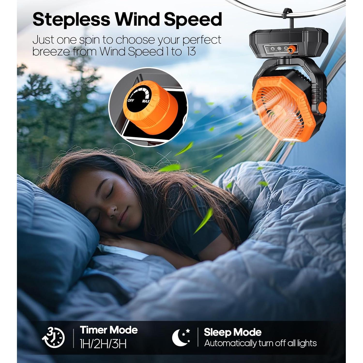 Ventilador Portátil HAWANA TT-15 Recargable 20000mAh 360°