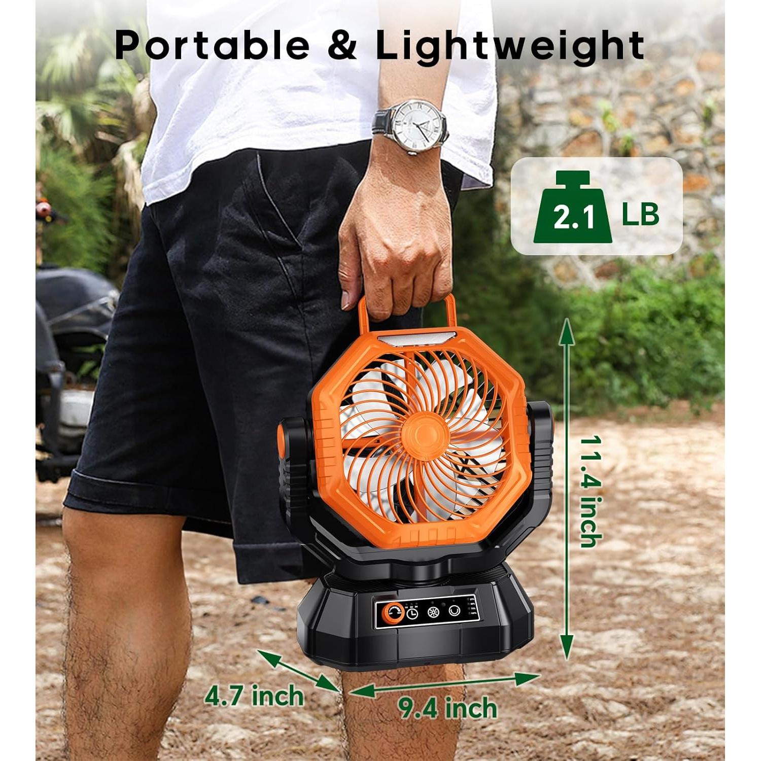 Ventilador Portátil HAWANA TT-15 Recargable 20000mAh 360°