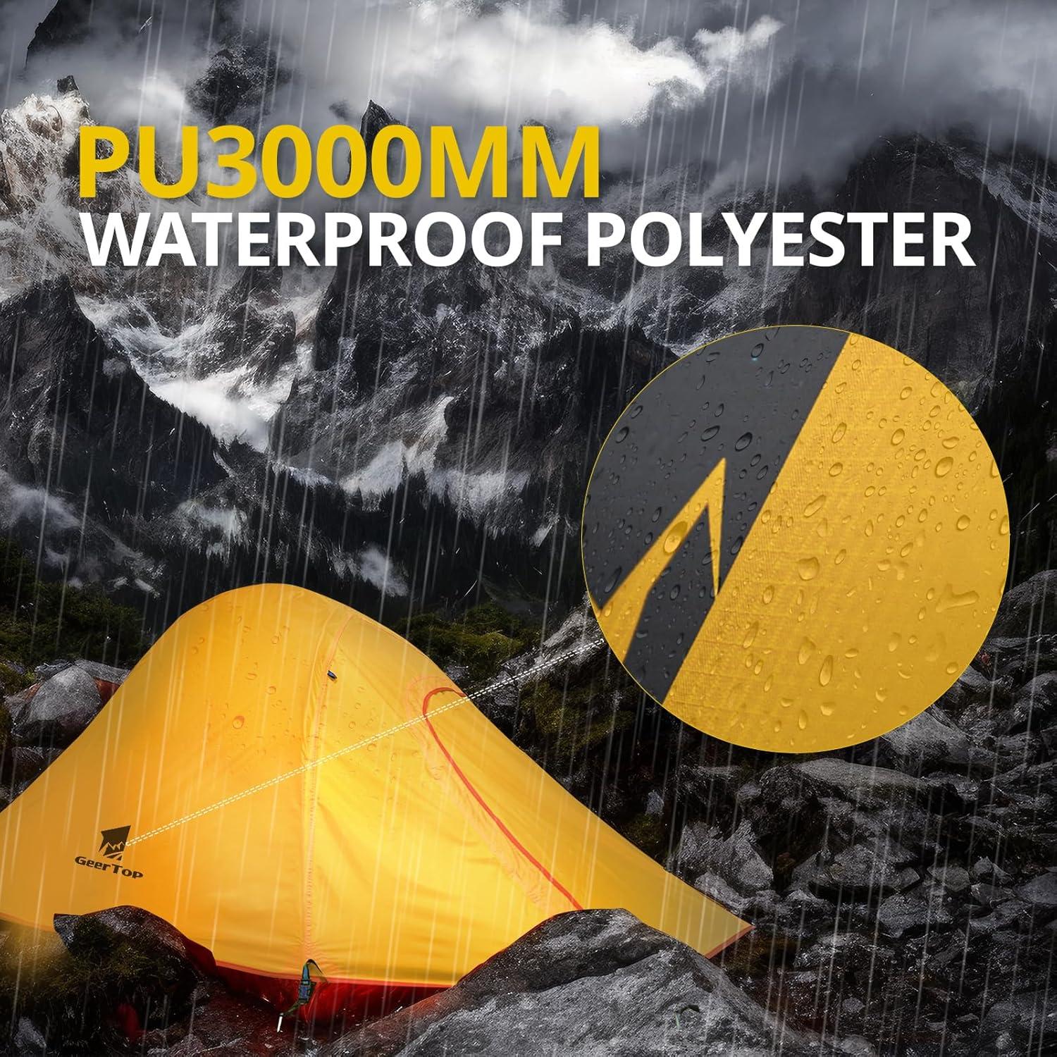 Tienda de Camping GEERTOP LIBRA para 2 Personas Impermeable