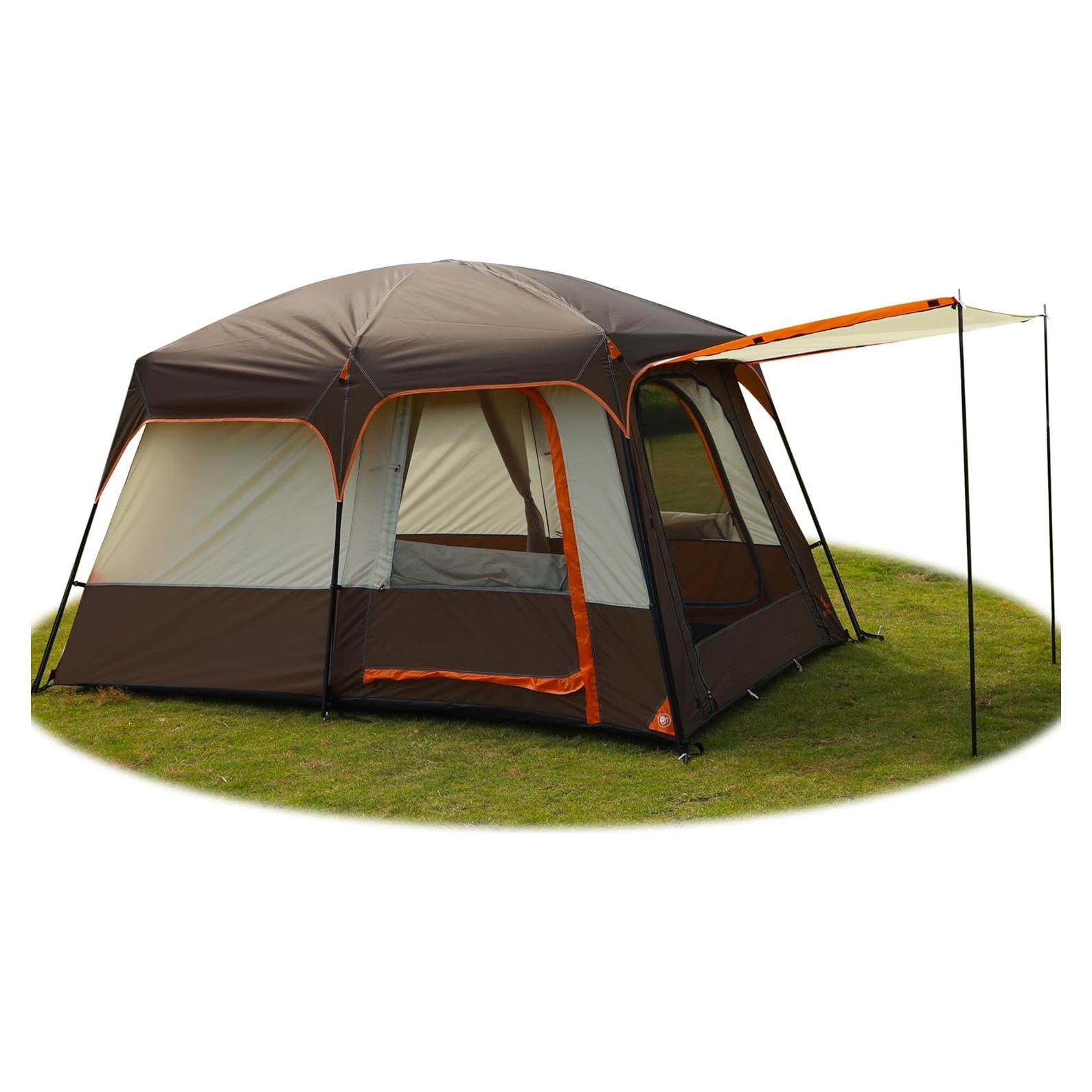 Carpa KTT Grande para 6 Personas, Impermeable, 2 Habitaciones