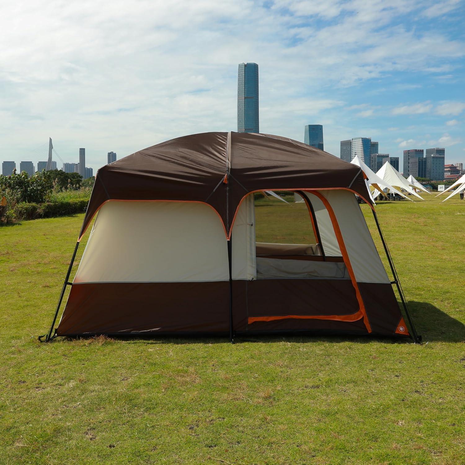 Carpa KTT Grande para 6 Personas, Impermeable, 2 Habitaciones