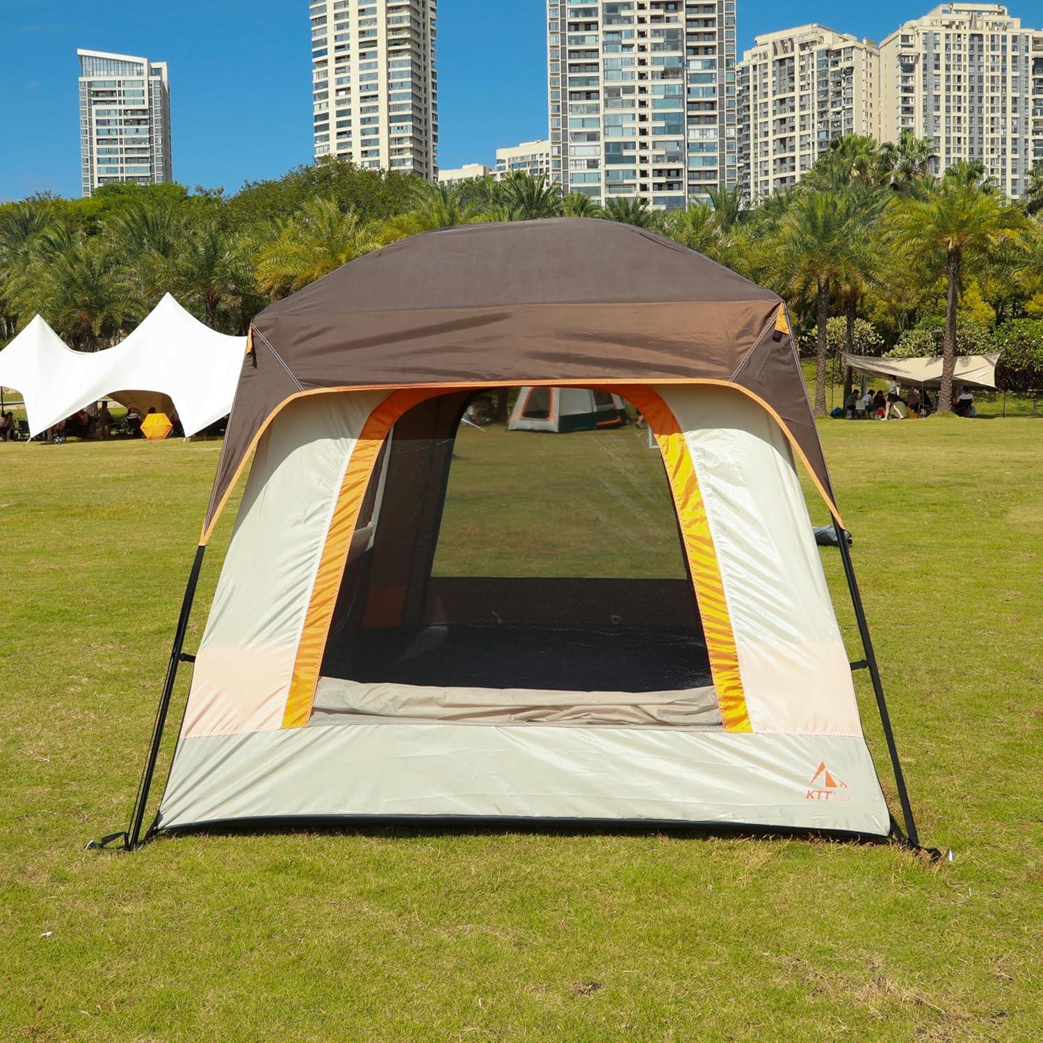 Carpa KTT Grande para 6 Personas, Impermeable, 2 Habitaciones