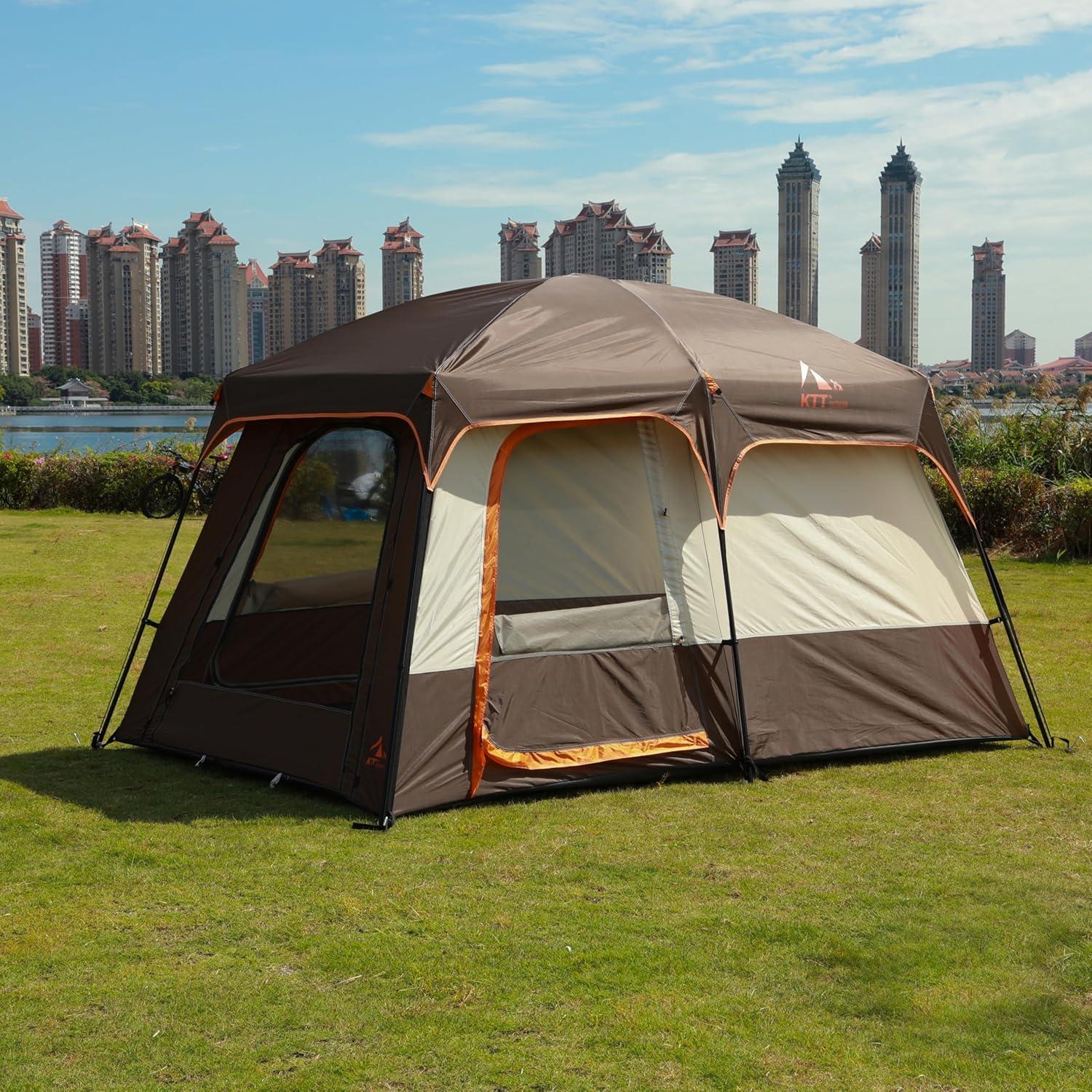 Carpa KTT Grande para 6 Personas, Impermeable, 2 Habitaciones