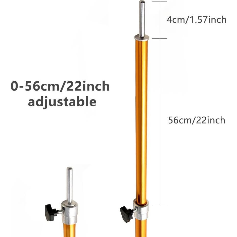 Odoland Adjustable Telescoping Aluminum Tarp and Tent Poles Set of 2 - Collapsible Lightweight for Camping, Backpacking, Hammocks, Sun Shade Shelters, and Awnings