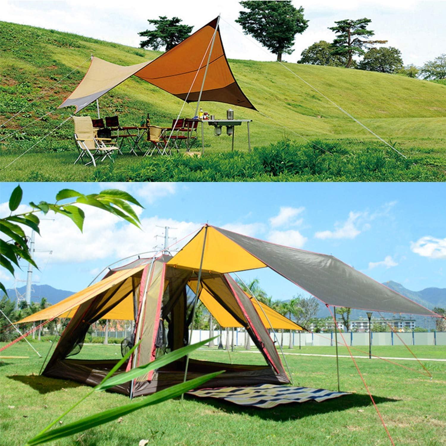 Odoland Adjustable Telescoping Aluminum Tarp and Tent Poles Set of 2 - Collapsible Lightweight for Camping, Backpacking, Hammocks, Sun Shade Shelters, and Awnings