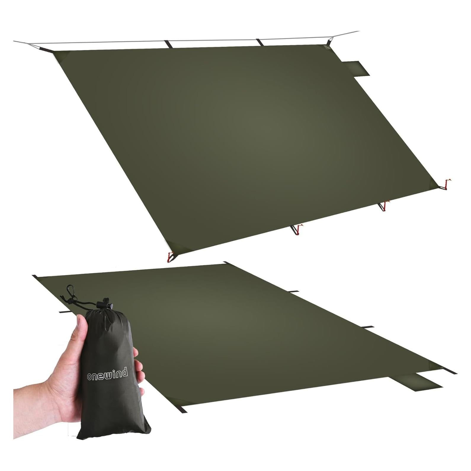 Huella de Tienda Onewind 248x140cm Impermeable Nylon Verde Oliva
