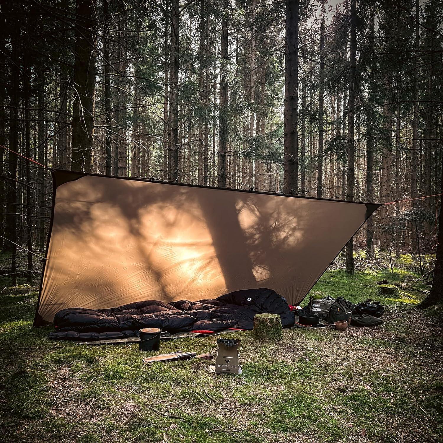 Huella de Tienda Onewind 248x140cm Impermeable Nylon Verde Oliva