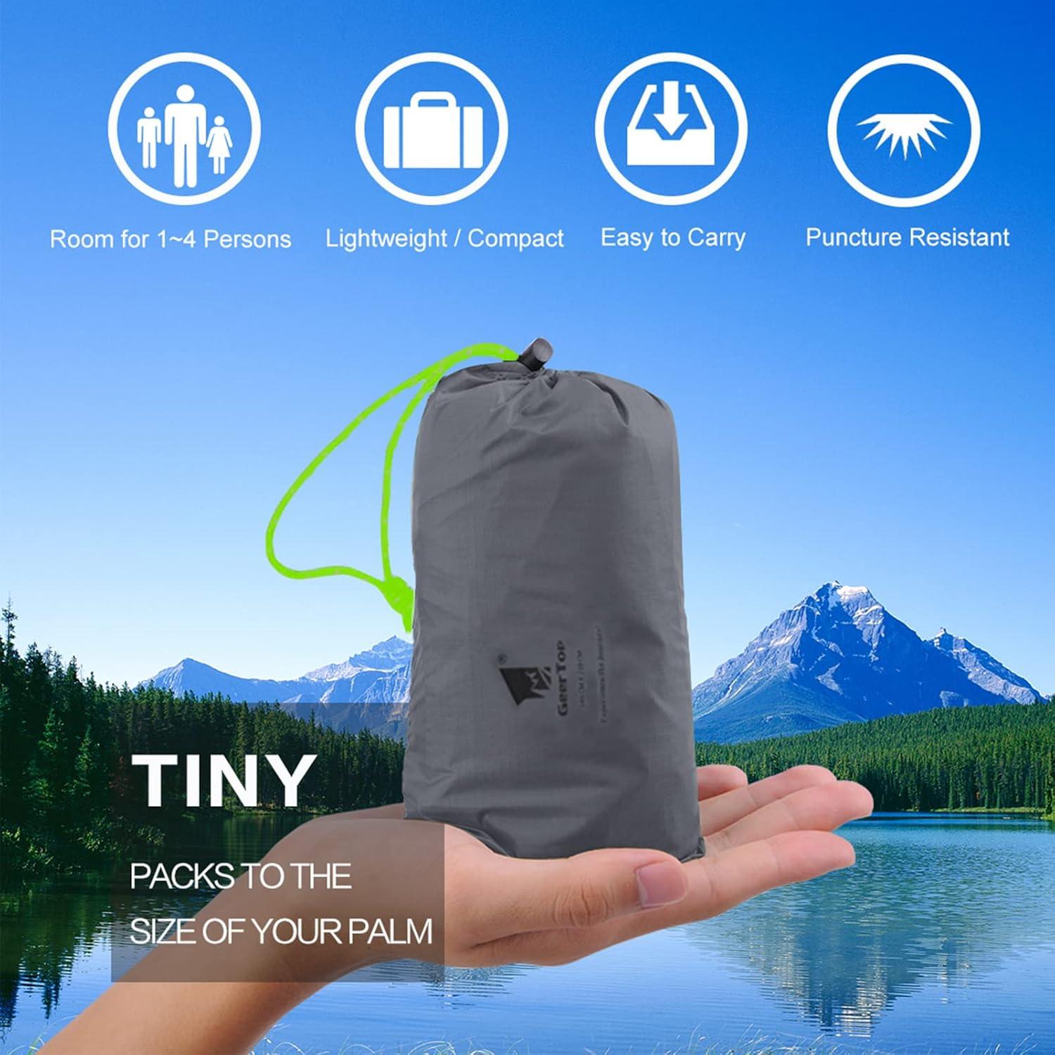 Sombra Impermeable GEERTOP 0.73x2.11m para Camping y Picnic