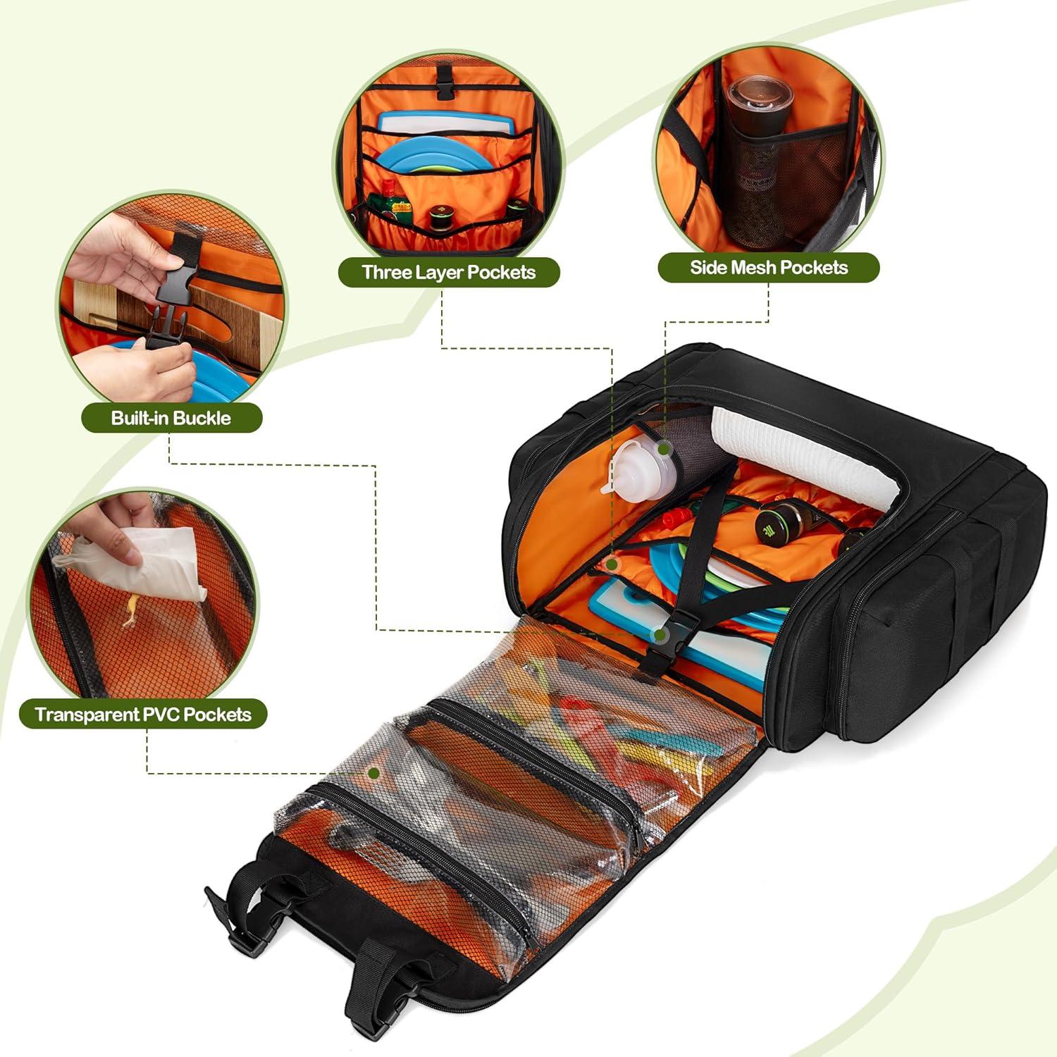 Organizador de Cocina Táctico HODRANT Negro 33x14x38cm