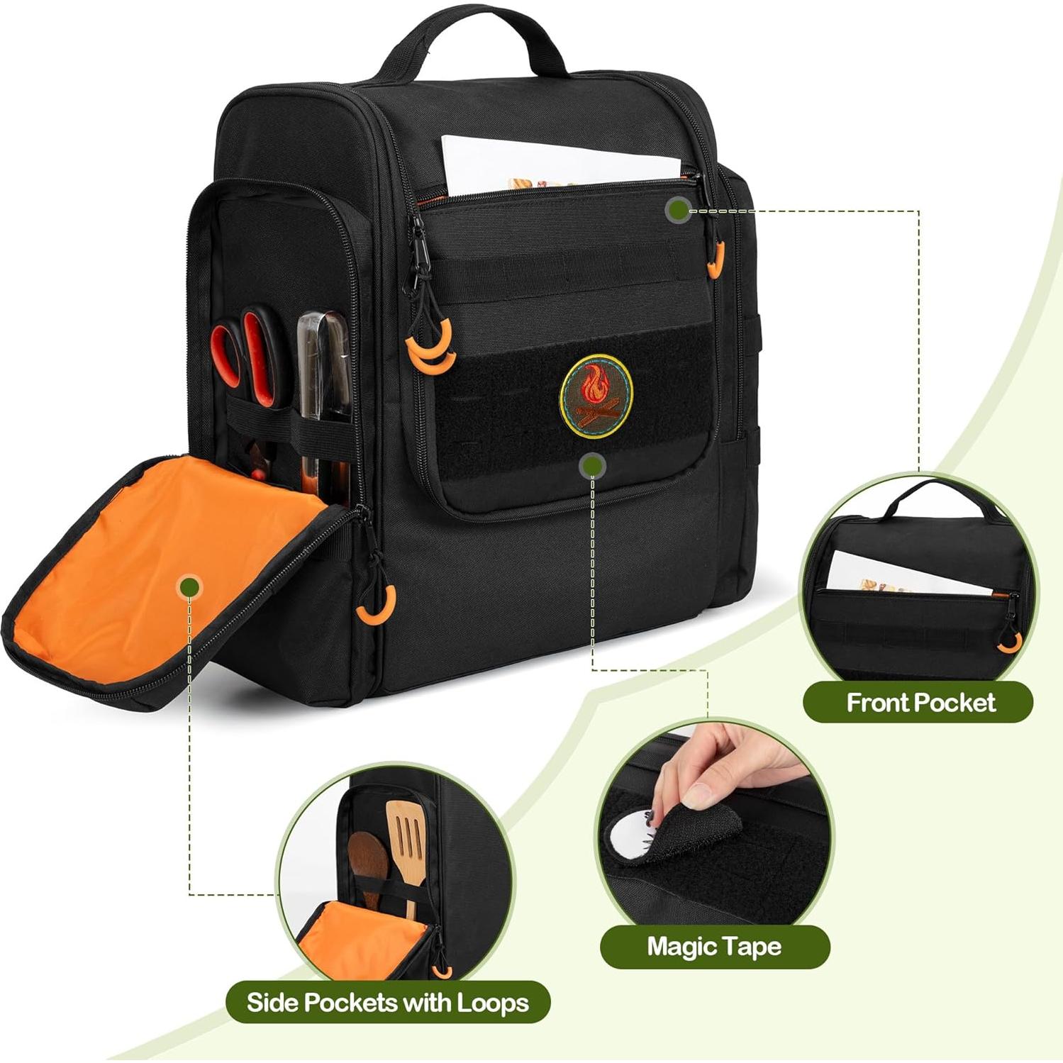 Organizador de Cocina Táctico HODRANT Negro 33x14x38cm