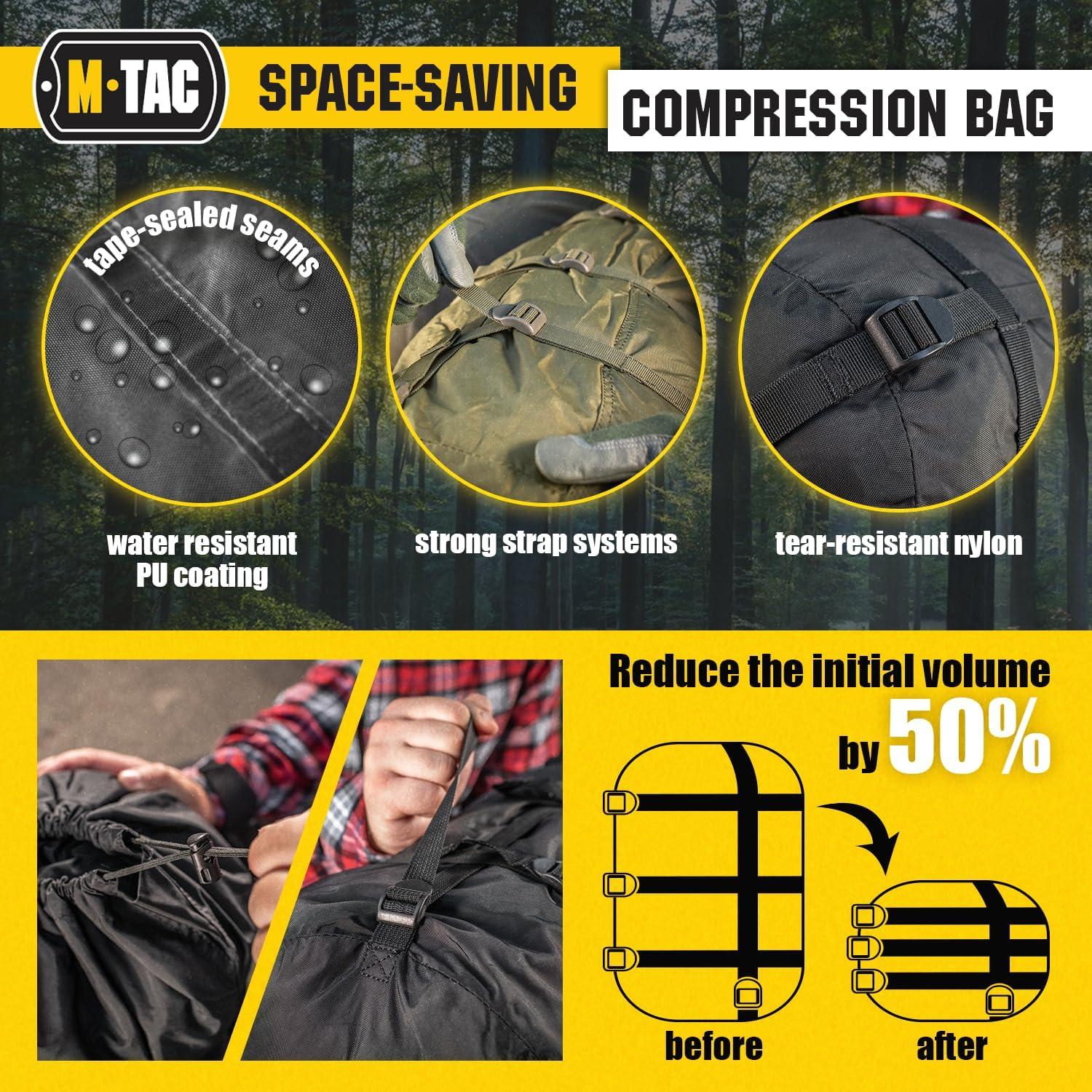 Bolsa de Compresión M-Tac 12L Nylon Impermeable Camping