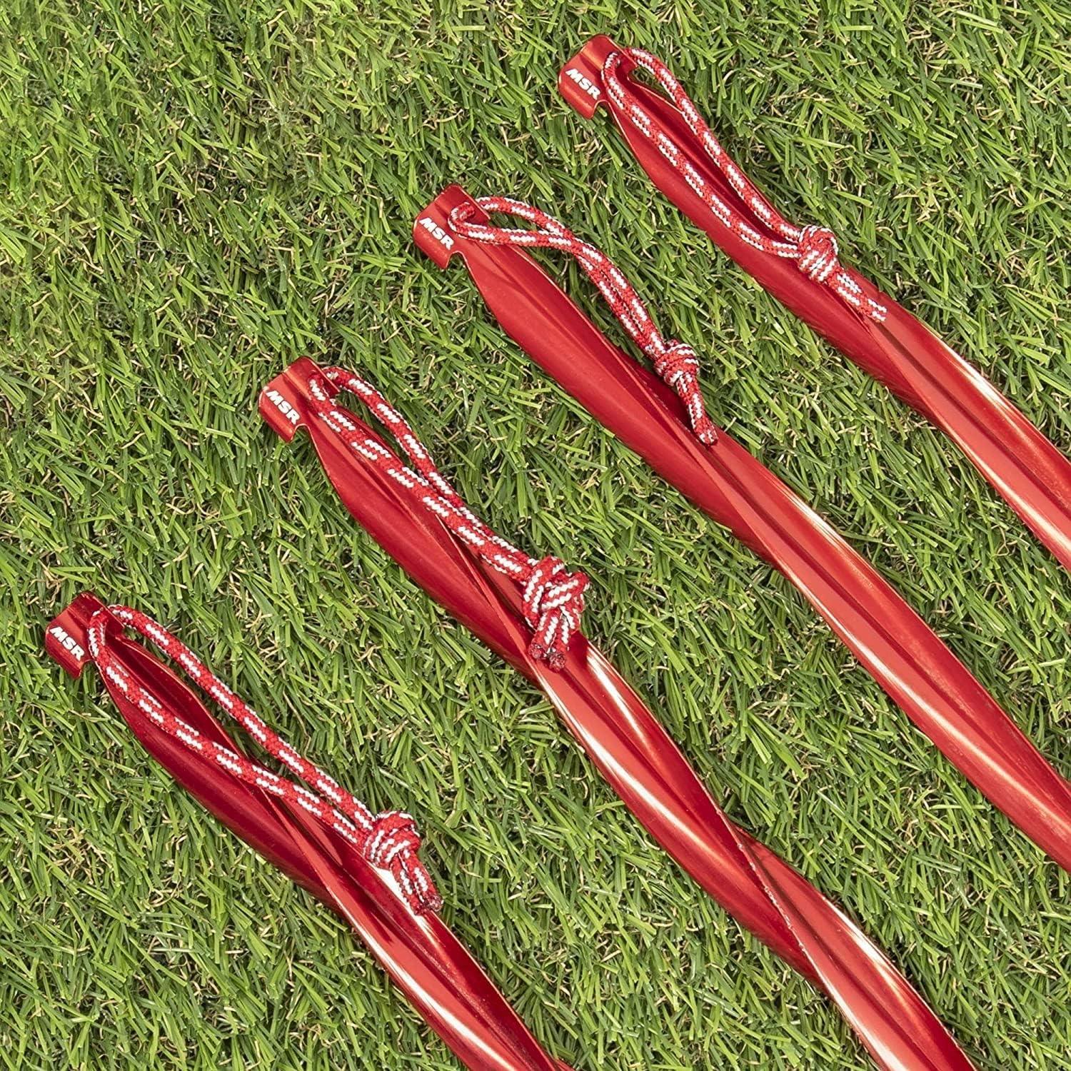 Estacas de Tienda MSR Cyclone 25.4 cm 4 Pack Roja