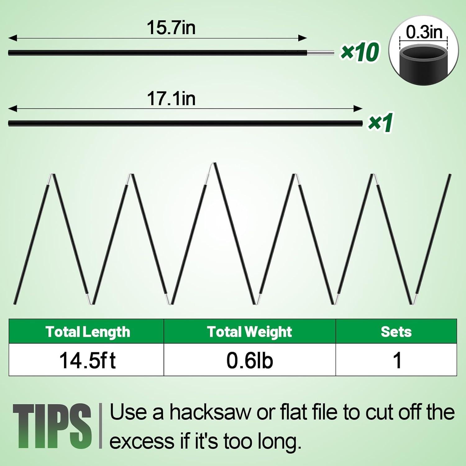 Postes de Tienda Preensamblados Acostop 4.42m Aluminio