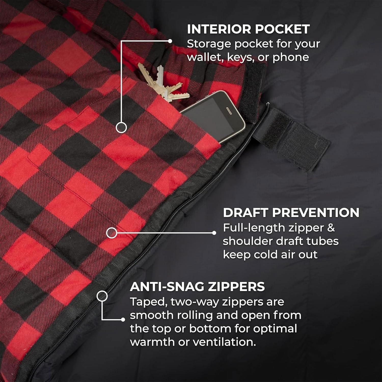 Saco de Dormir TETON Celsius XXL - 0F (-17.78C) para Camping