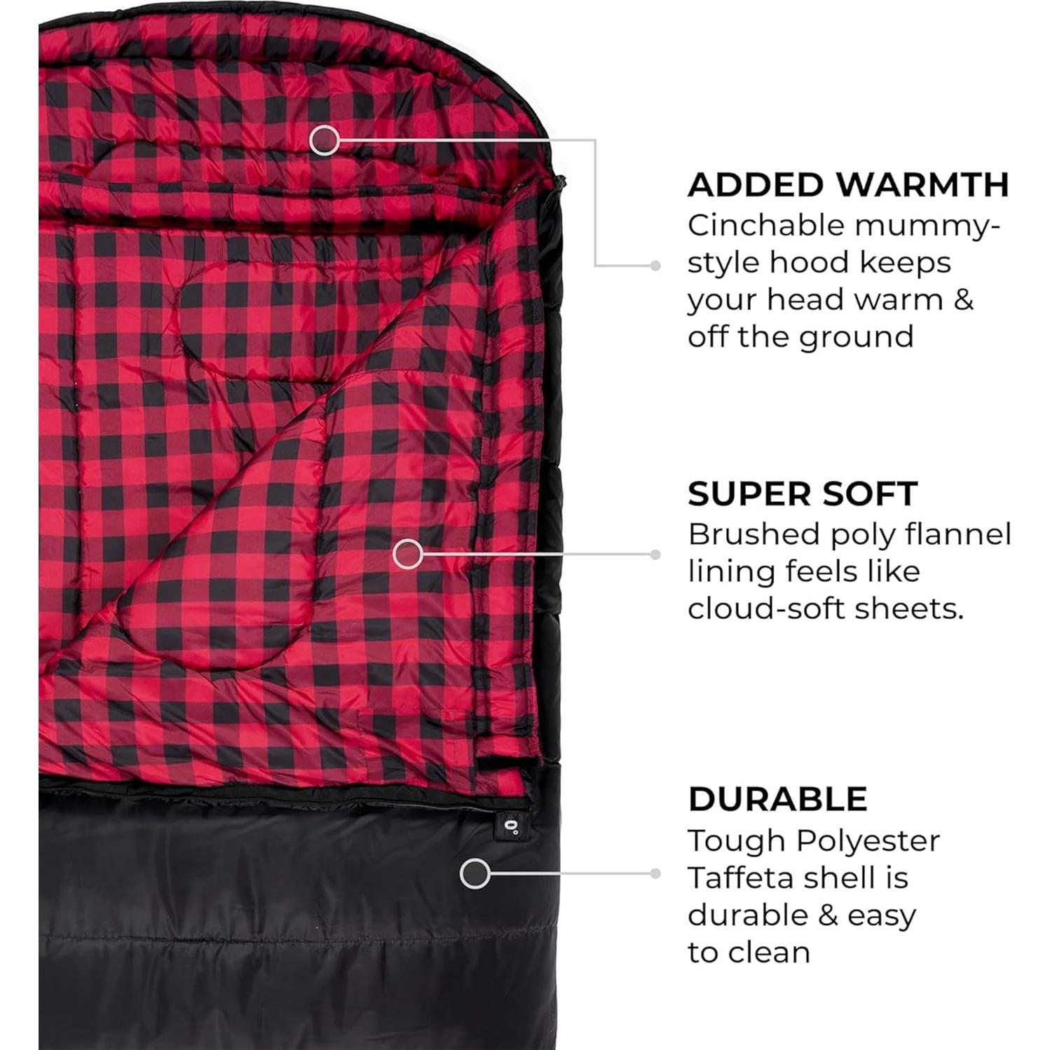 Saco de Dormir TETON Celsius XXL - 0F (-17.78C) para Camping