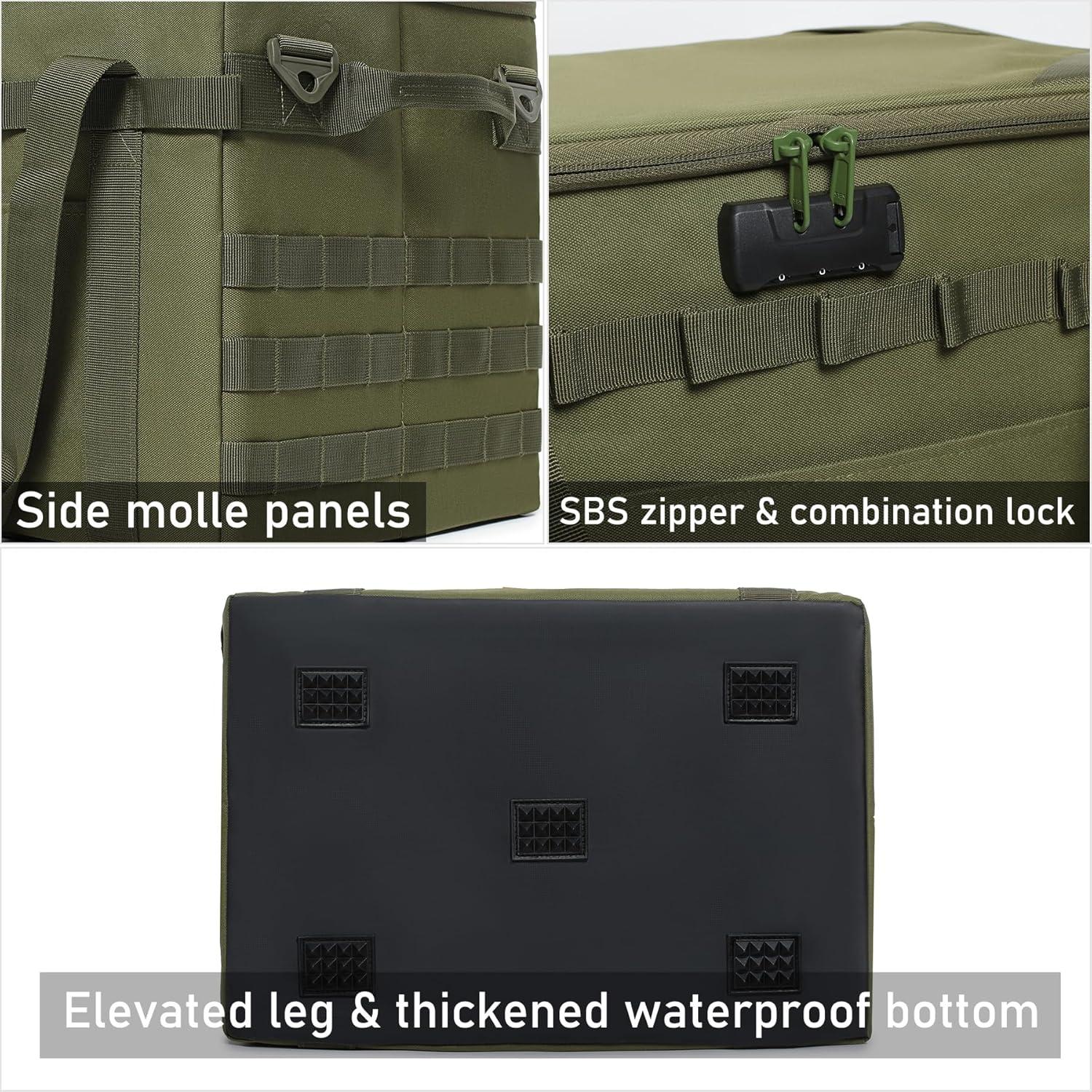 Bolsa de Almacenamiento Táctica Lemubeane 38L Verde Militar