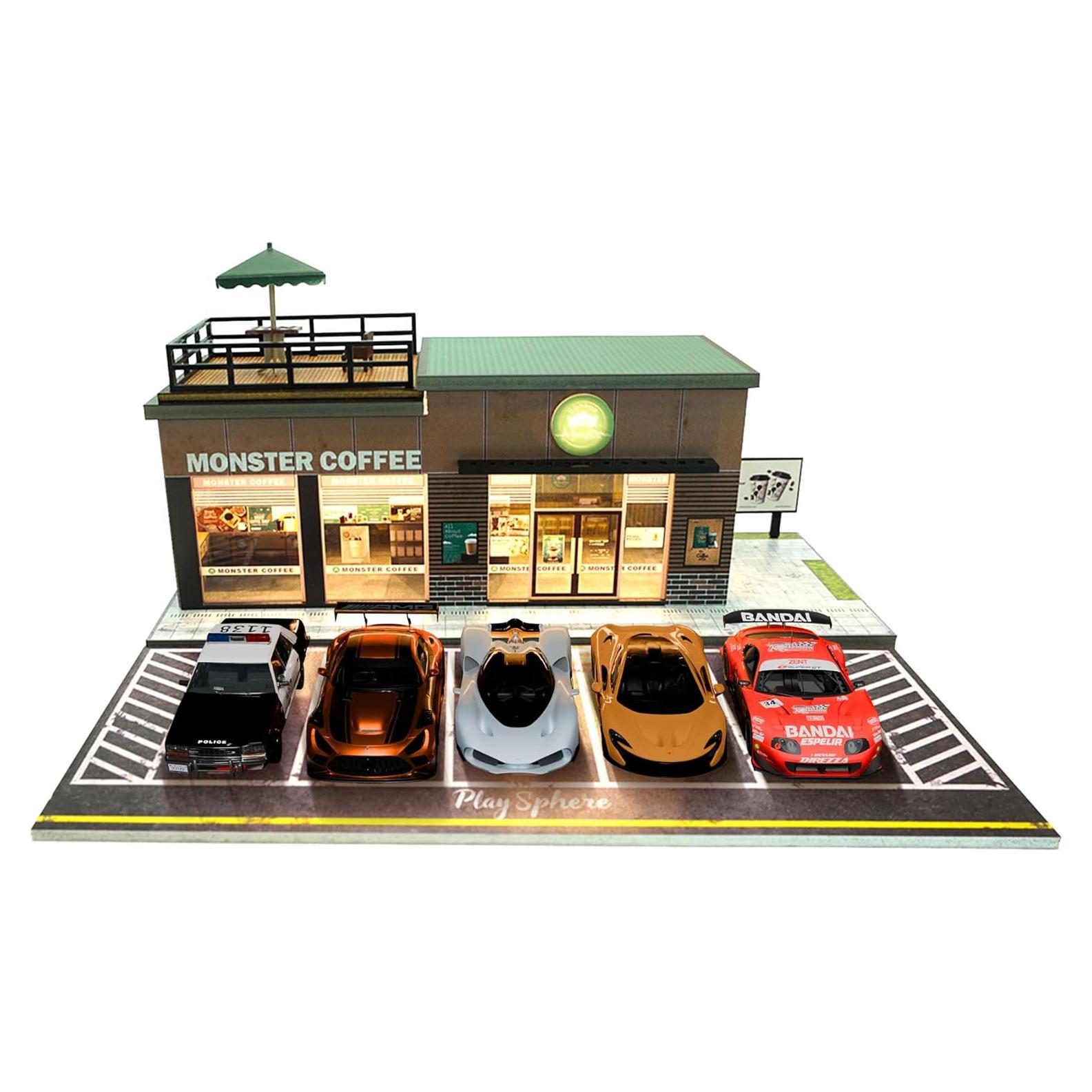 Estuche de exhibición ZAWALUD para autos 1:64 con LED